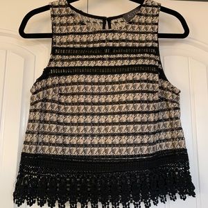 Macy’s crop top with fringe